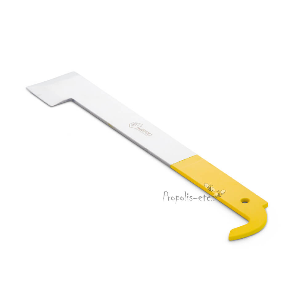 Hook 10 1/2 Yellow Hive Tool - Stainless Steel - Propolis-etc