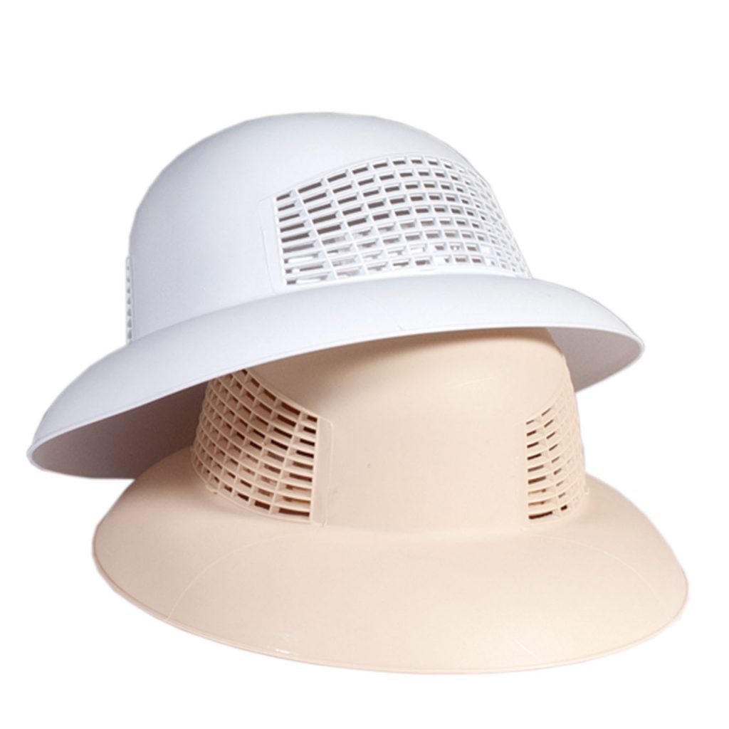 Beige Adjustable Plastic Helmet