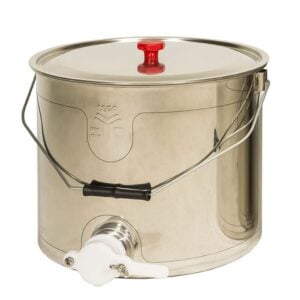 Honey Bucket with Honey gate 25kg Stainless Steel