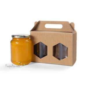 Coffret pour pots de miel (2 x 1kg)