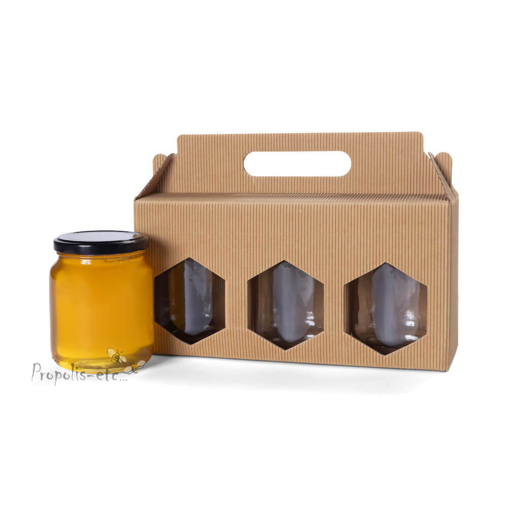 Coffret pour pots de miel (3 x 500g)