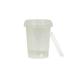 NICOT clear plastic jar & lid 250g