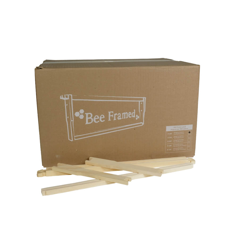 Cadre en bois 9 1/8" non-assemblé pour feuille de cire - Boîte de 100