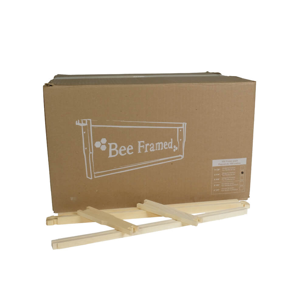 Cadre en bois 6 1/4" non-assemblé pour feuille de cire - Boîte de 100